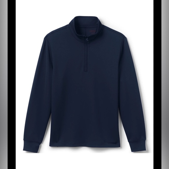 Women's Navy Blue Quarter-Zip Top - Picture 3 of 8